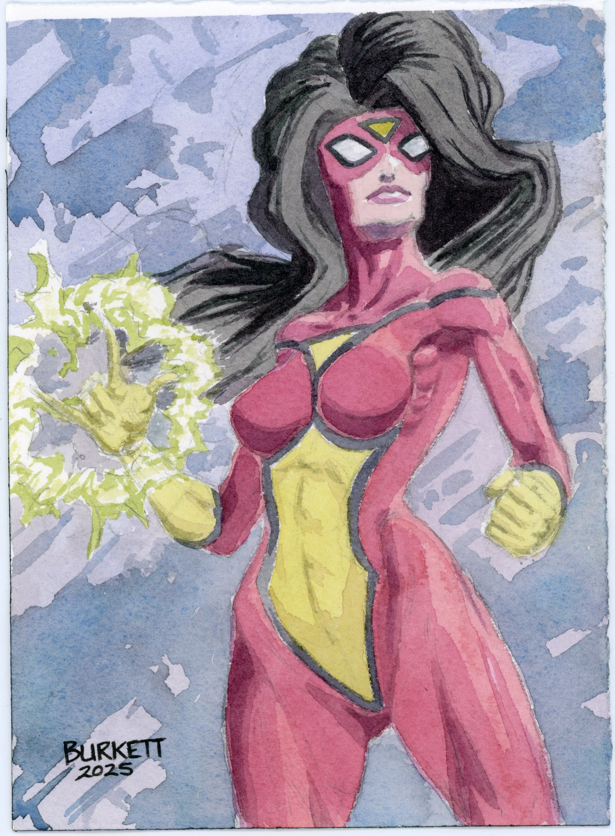 5 x 7 Watercolor on Arches, Single Character