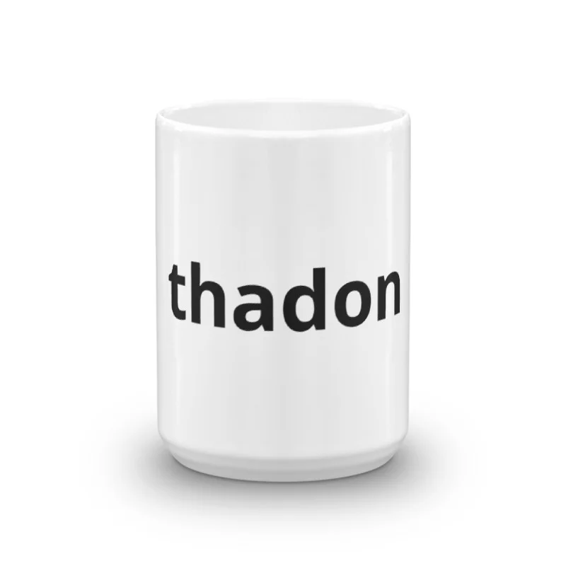 thadon white koffee mug