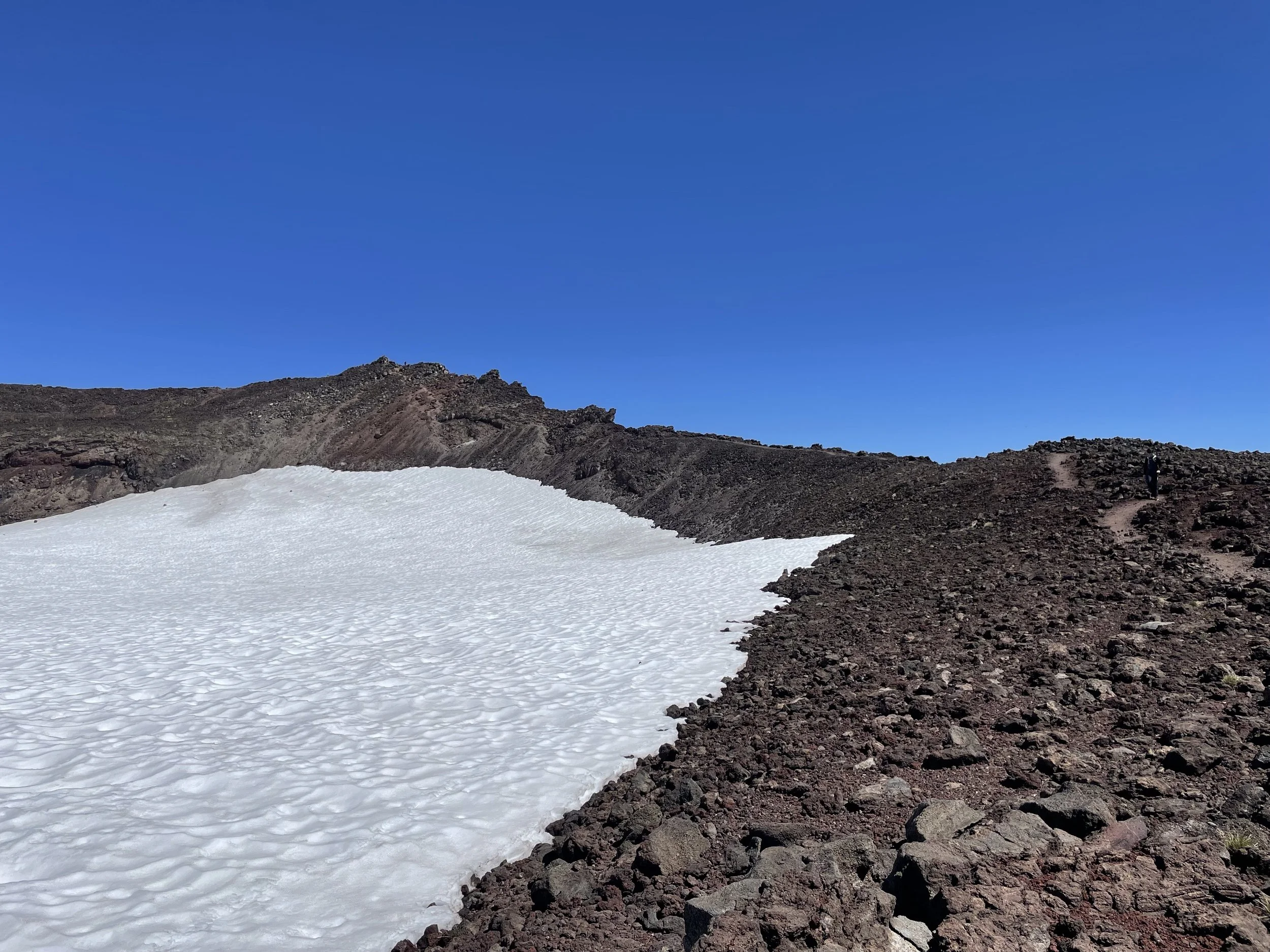 This is the caldera on the summit of the South Sister