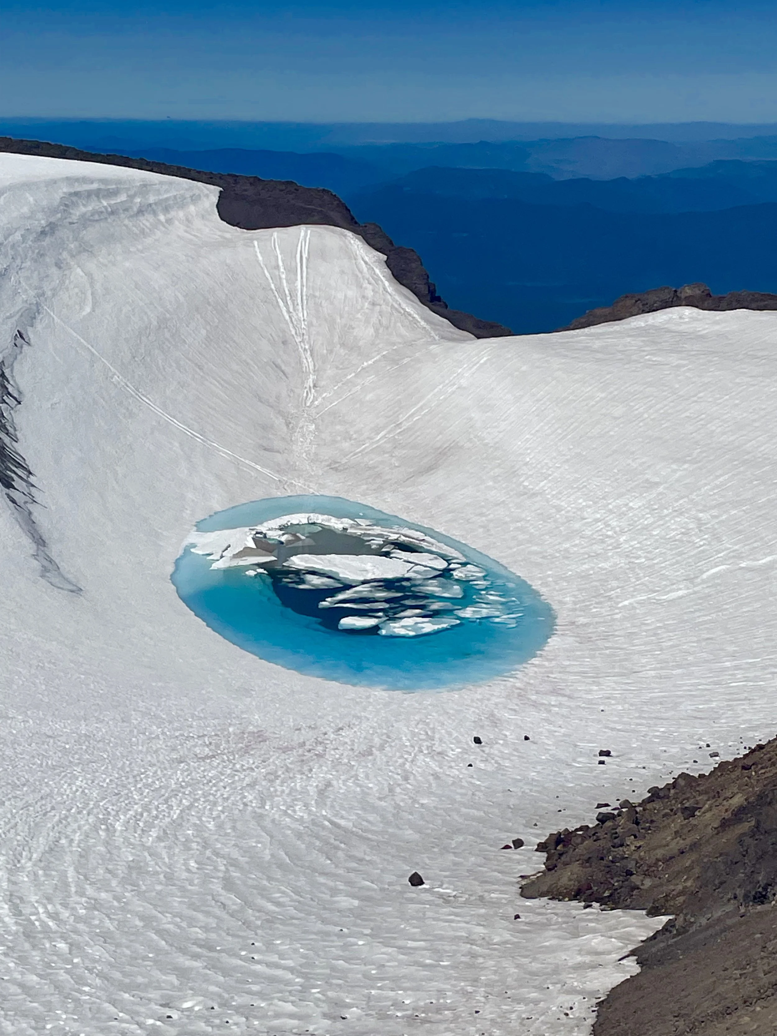 Another view of Teardrop Lake, you don't want to slip on that ice and fall in that lake!
