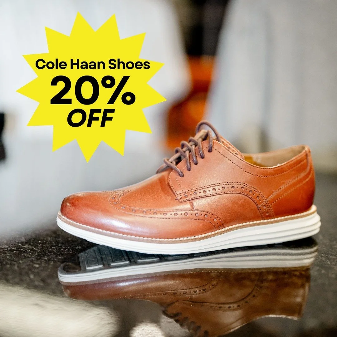 🚨 All Cole Haan shoes are now 20% OFF 

Why Cole Haan stands out:
👞 Comfort-first design with responsive cushioning
💼 Sleek, versatile styles for work or weekend
🌧️ Built to last with innovative, weather-ready materials

#ColeHaan #MensStyle #Men