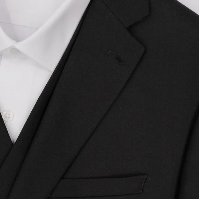 Black suit coat and vest from the $149.99 Wedding Suit Package