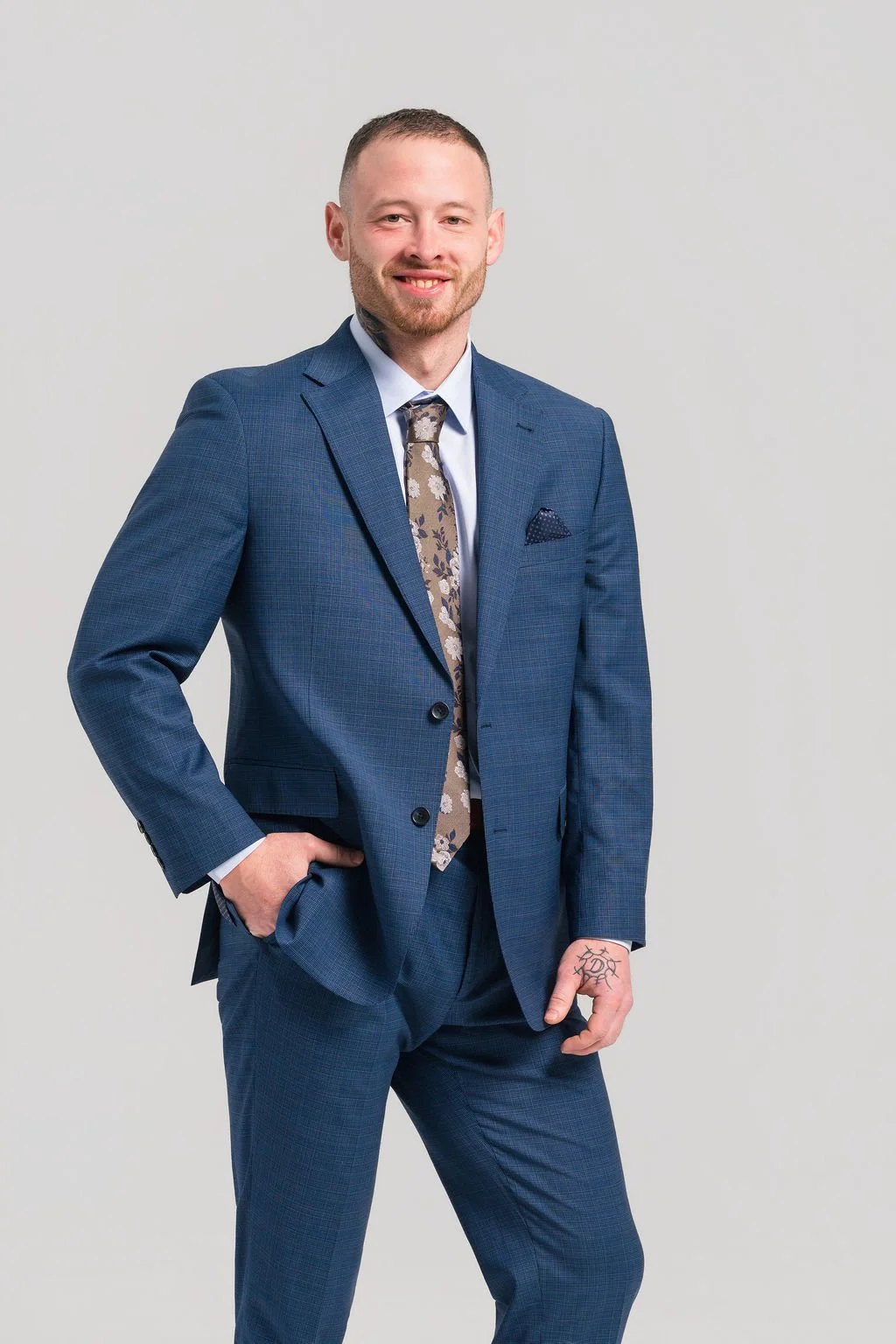 Wyat Johnson

Q: What brand surprised you once you actually wore it? 

A: Blu by Polifroni Shirts - A slim fit with style!

Q: What’s a style rule you think is overrated? 

A: You can’t match black with blue. 

Q: Shoes you’ll never give up no matter