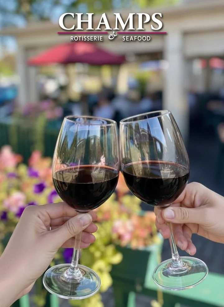 You've made it more than half way through the work week - we can raise a glass to that!

Join us for half-off wine glasses and bottles tonight and every Wednesday, at Champs!
