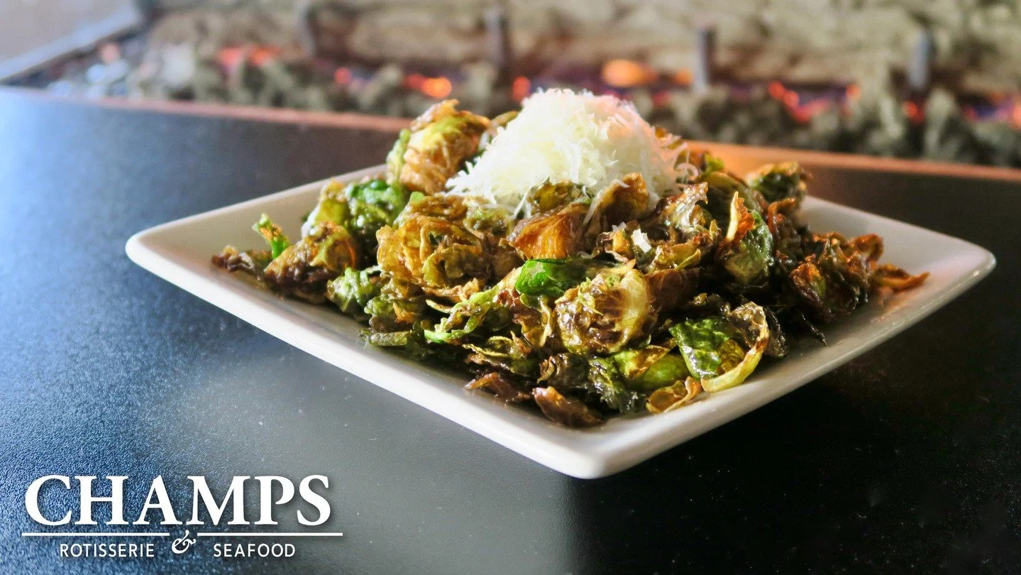 Get your tastebuds going with an order of our Crispy Brussel Sprouts!