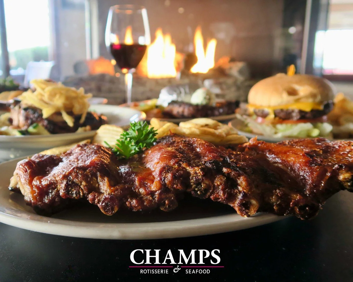 Every Tuesday, we&rsquo;re serving up half-off ribs all night long &mdash; juicy, tender, and packed with flavor.

Make it a tradition. Bring your people, grab a drink, and dig in! Tuesdays are better at Champs.