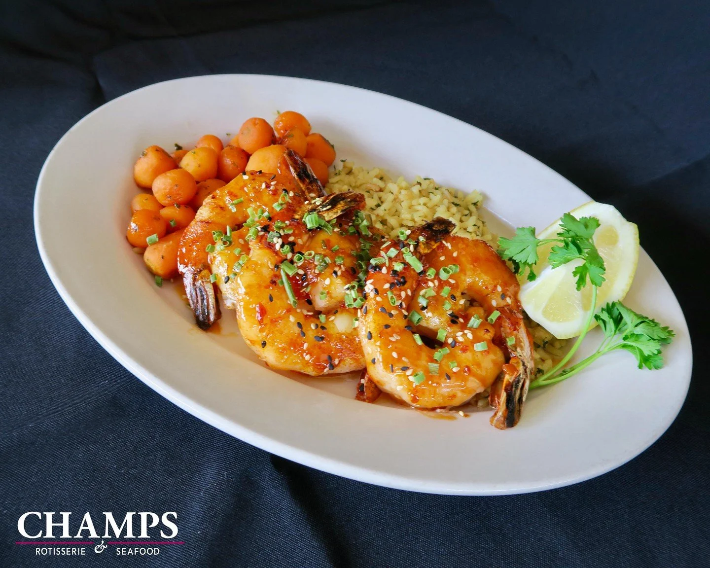 Our Sweet Chili Glazed Shrimp are packed with flavor! Treat your tastebuds tonight!