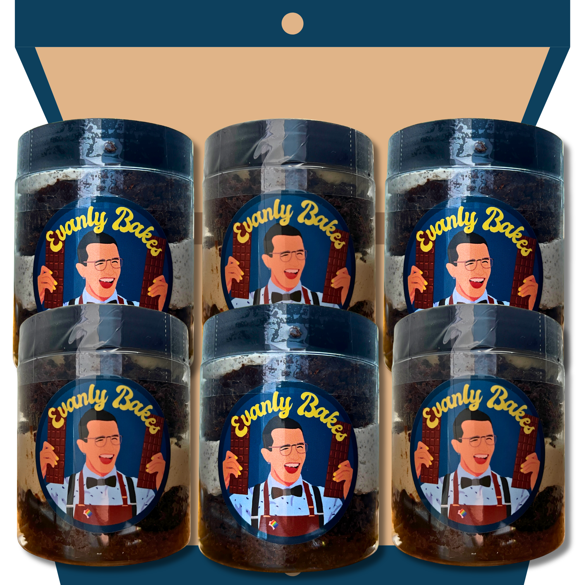 Double Layer Cake Jar Boxes (comes with 6)