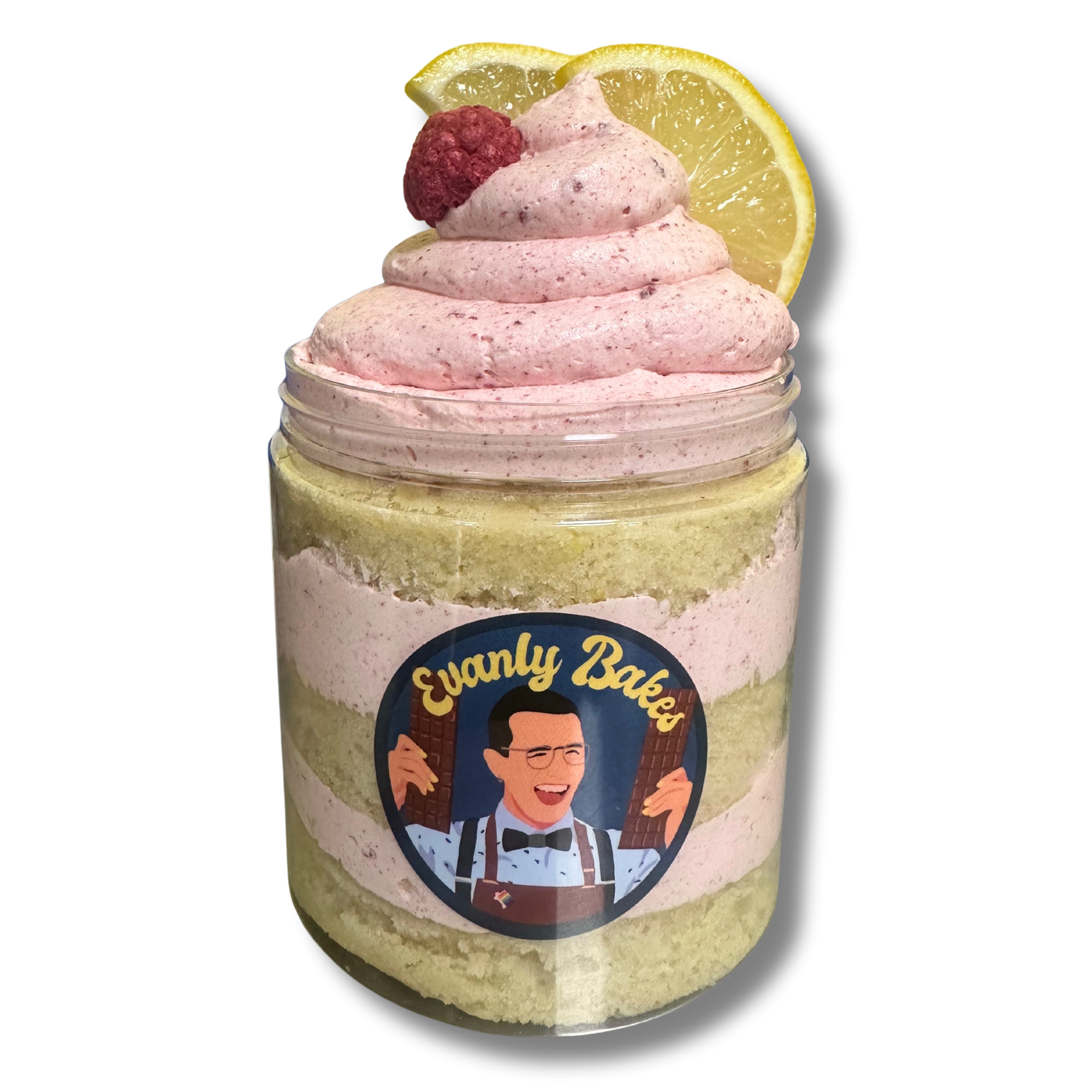 Lemon Raspberry Cake Jar (V)