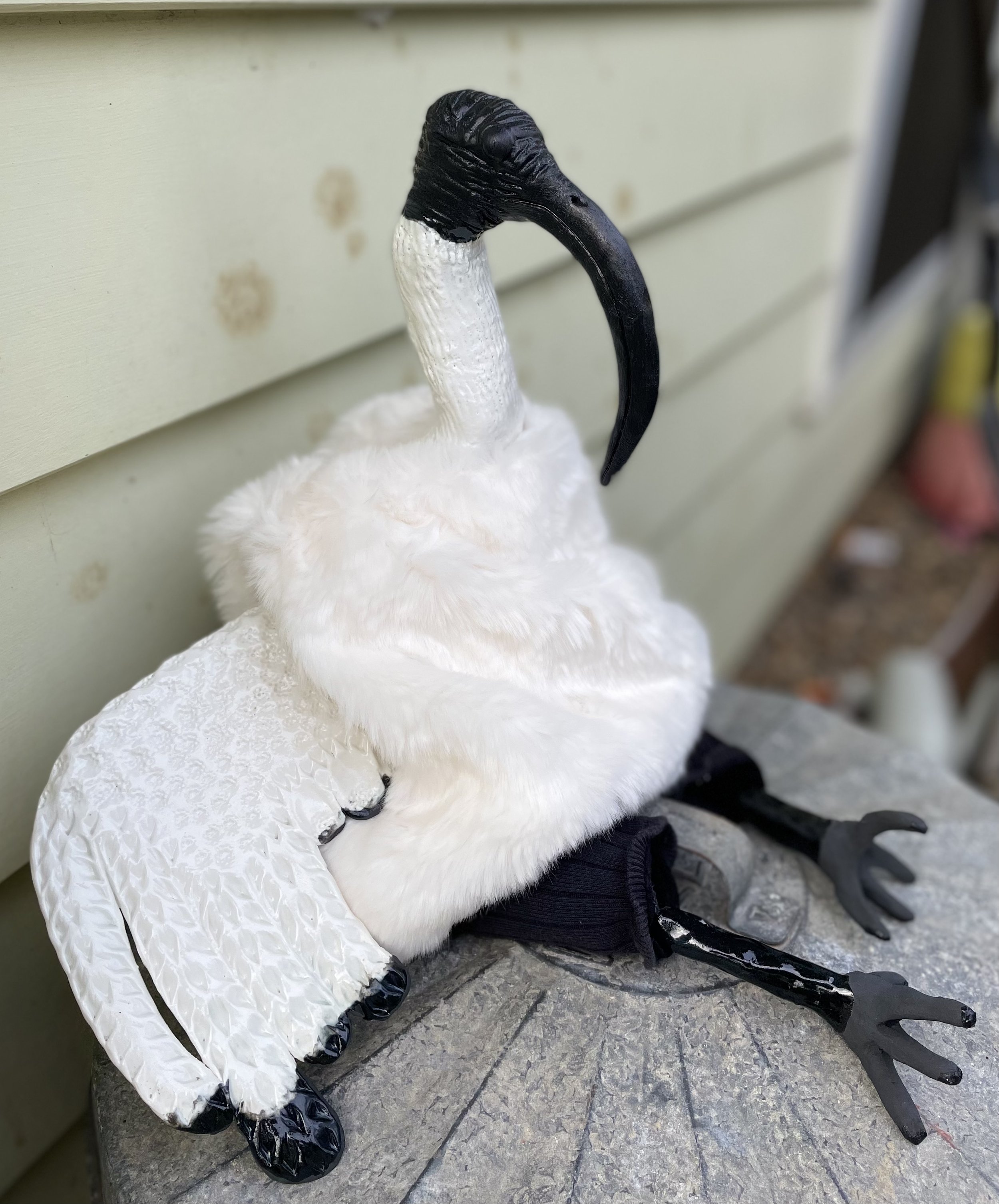 Bin Chicken Porcelain soft sculpture $680