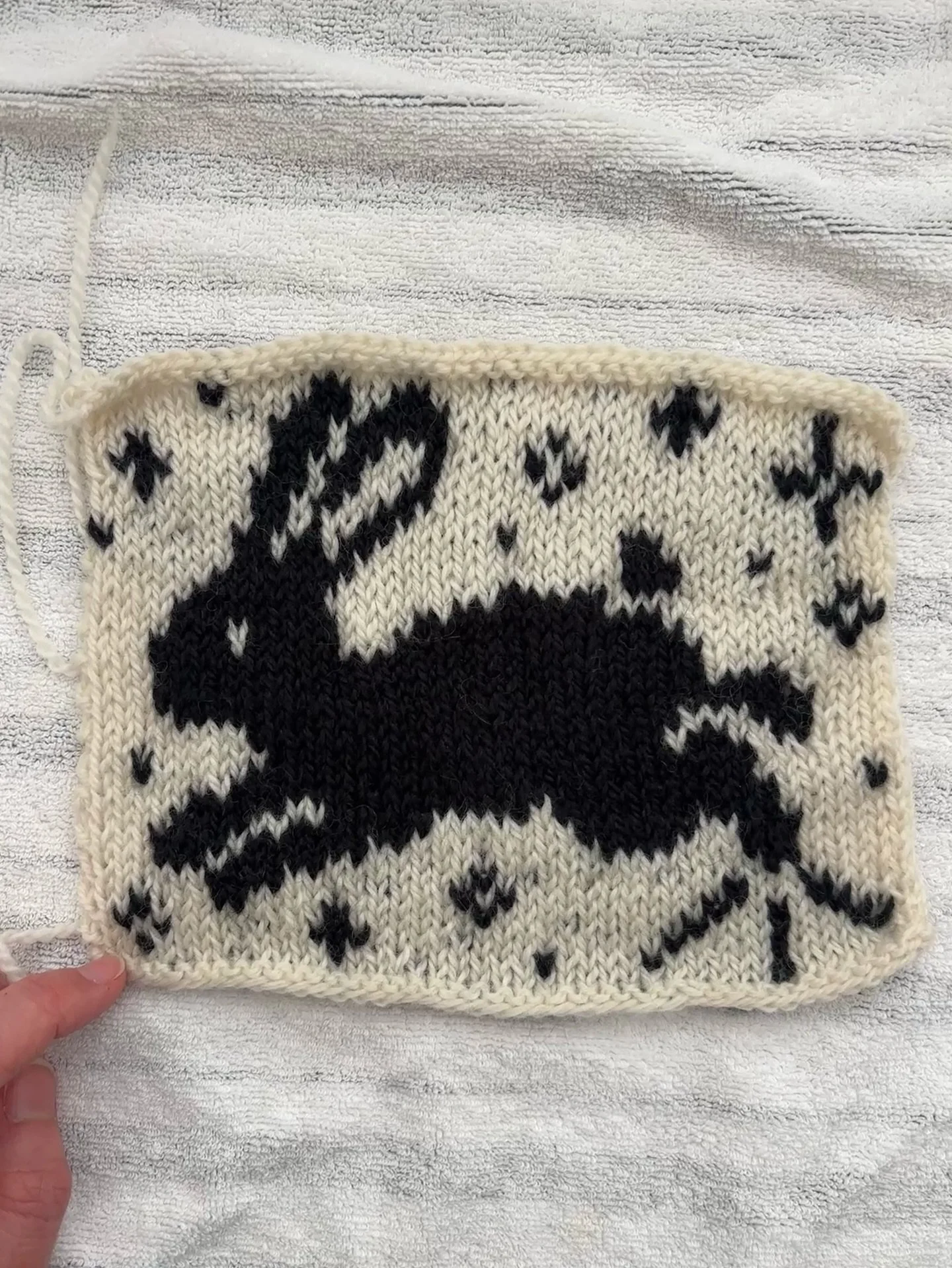 fingers crossed this little swatch becomes a full sweater by rhinebeck&hellip; can you guess the theme this year?

p.s. hi, i missed you!! please excuse my month+ absence, this has been a weird year in my personal life but knock on wood it&rsquo;s al