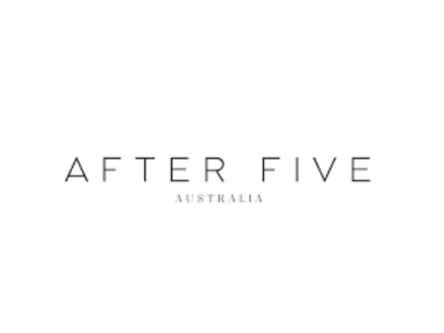 "After Five Australia" text logo on a white background.