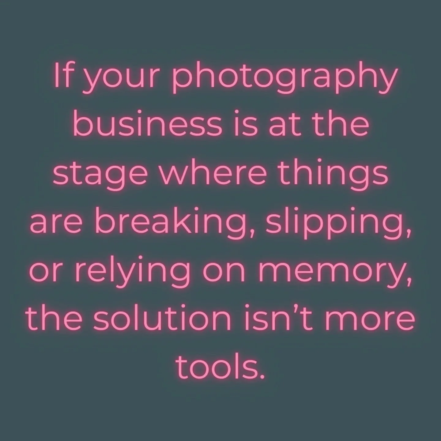 If your photography business is at the stage where things are breaking, slipping, or living in your head&hellip; the answer isn&rsquo;t another tool.

Because tools don&rsquo;t:
follow up when you&rsquo;re on a shoot
make sure the contract actually g