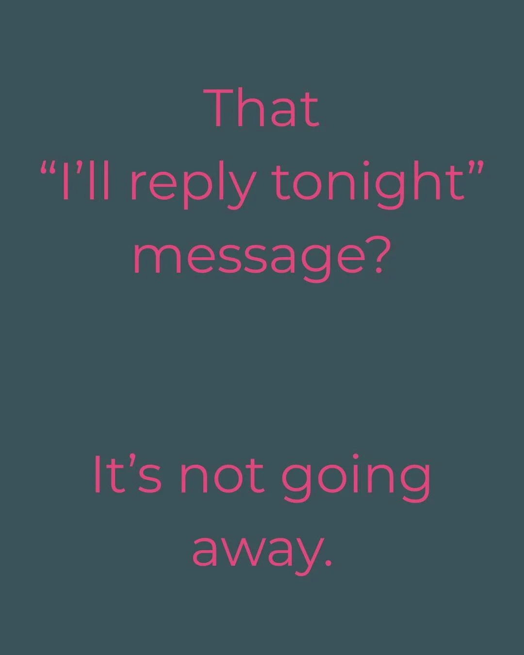 Ever notice how one unread message can sit in your brain all day?

You see it.
You mean to reply.
You tell yourself &ldquo;tonight.&rdquo;

Then it&rsquo;s been two days and now it feels weird to answer&hellip; so you avoid it again.

You&rsquo;re no