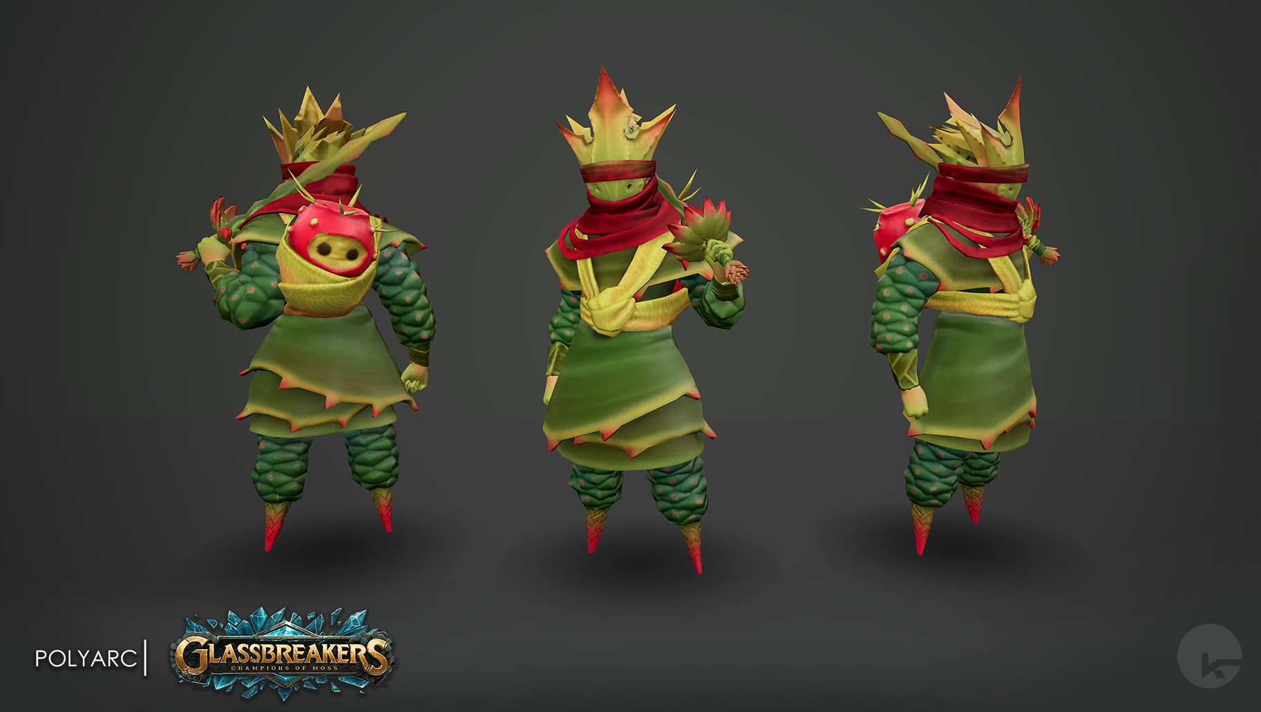 The fully textured, in-game model. Low poly and textures made by Jorge Norgaard.