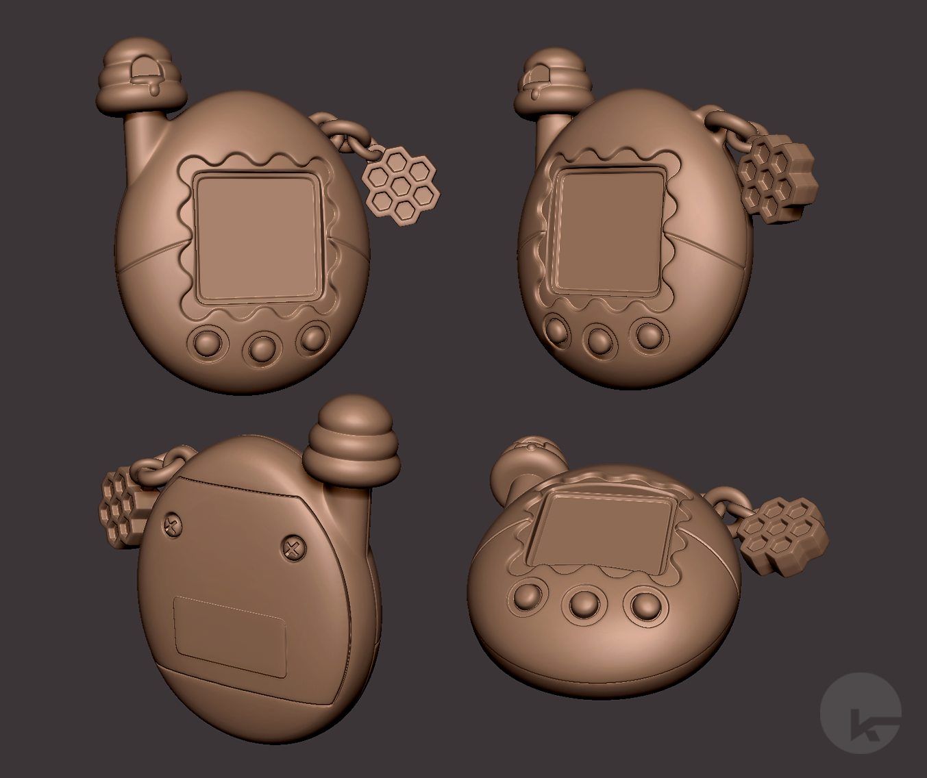 Screenshots of the high poly sculpt from Zbrush.