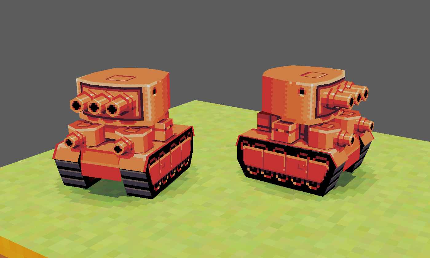 The textured Megatank unit.