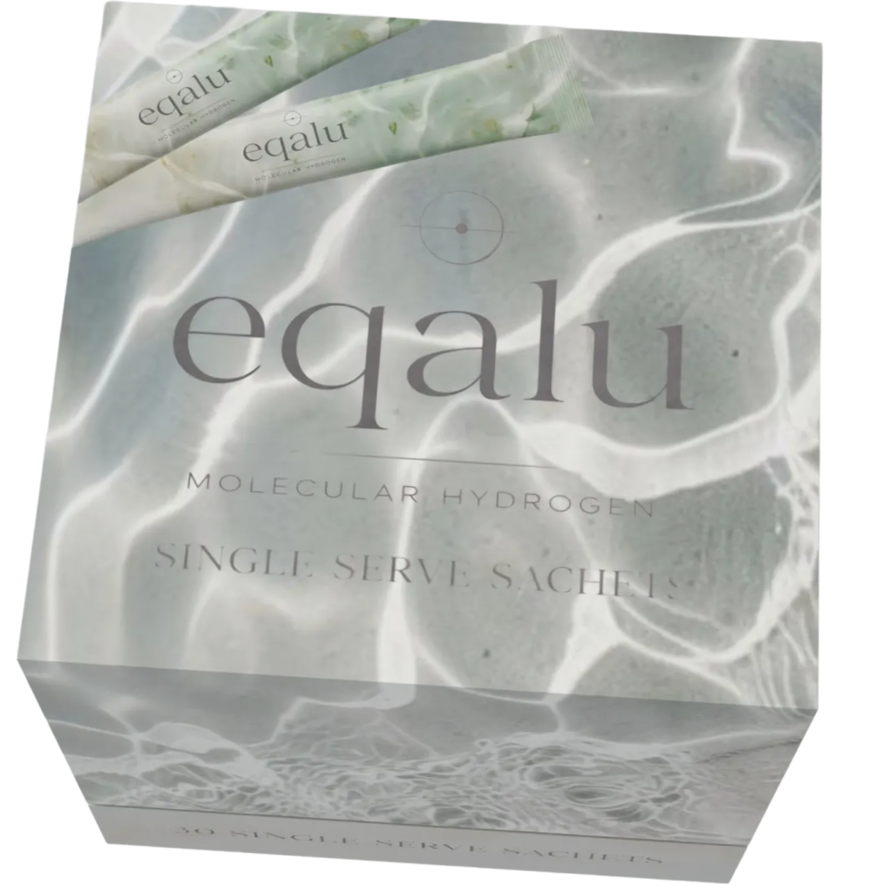 eqalu hydrogen sachet box packaging design