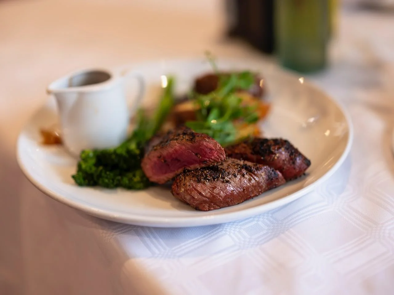 Come and try our newly listed Grilled Ostrich with a smoked paprika brandy &amp; green peppercorn sauce, served with baked sweet potato and tender-stem broccoli. 🌿

@cafe_paradiso_cpt #cafeparadiso #restaurant #bar #cafe #capetown #southafrica #cp @