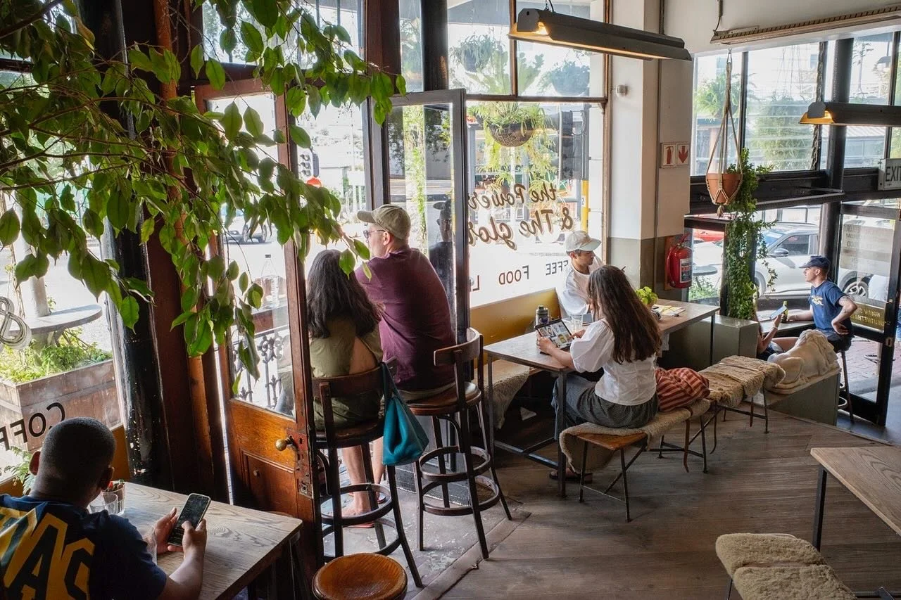 Bright, shiny, sunny and at your service!!! Our beautiful cafe now has both an upstairs and a downstairs. Take your pick ☕️🥐

@thepowerandtheglory #restaurant #cafe #bar #capetown #southafrica @all.yours.co