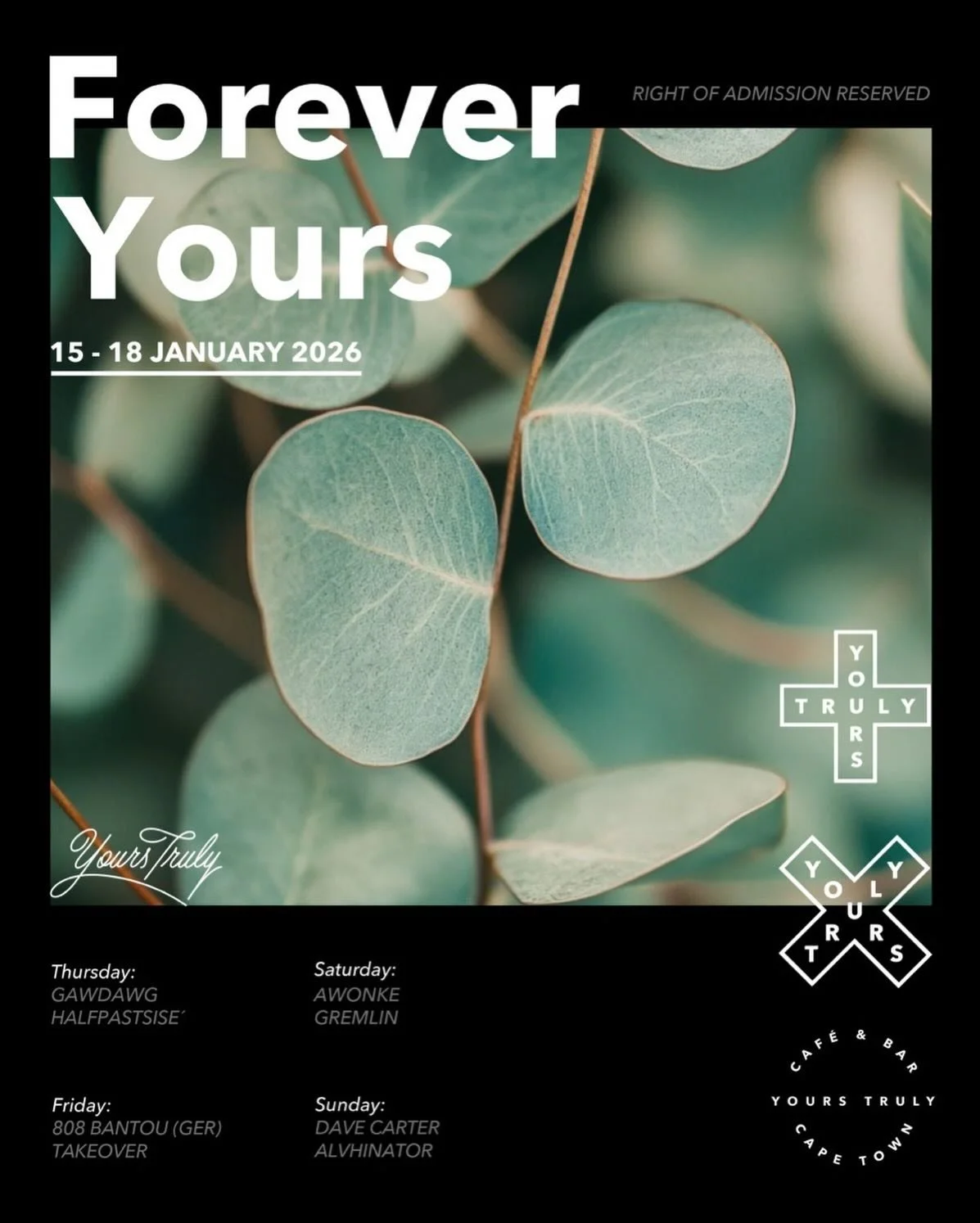 We&rsquo;re excited for the weekend. 🪩🎵🌿

@yourstrulycafe #yourstruly #allyours #thisisyours #sametimetomorrow #restaurant @all.yours.co