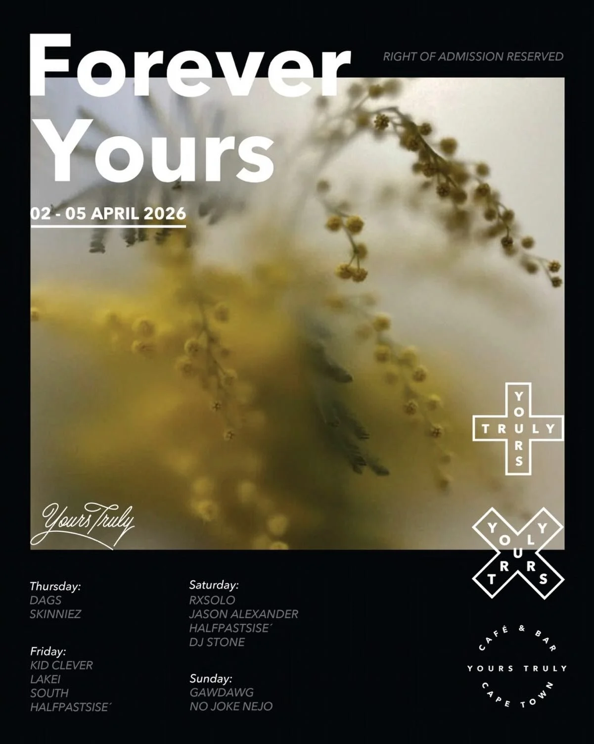 We&rsquo;ve got the goods this weekend! See you later 🎵🪩🍺

@yourstrulycafe #yourstruly #allyours #thisisyours #sametimetomorrow #restaurant @all.yours.co