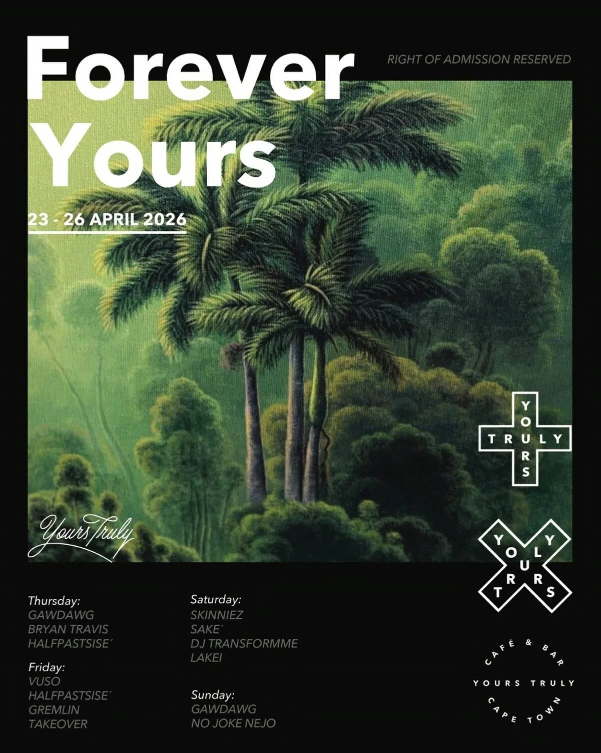 We hope your weekend is as good as ours&hellip; if not - come join us!!!

@yourstrulycafe #yourstruly #allyours #thisisyours #sametimetomorrow #restaurant @all.yours.co