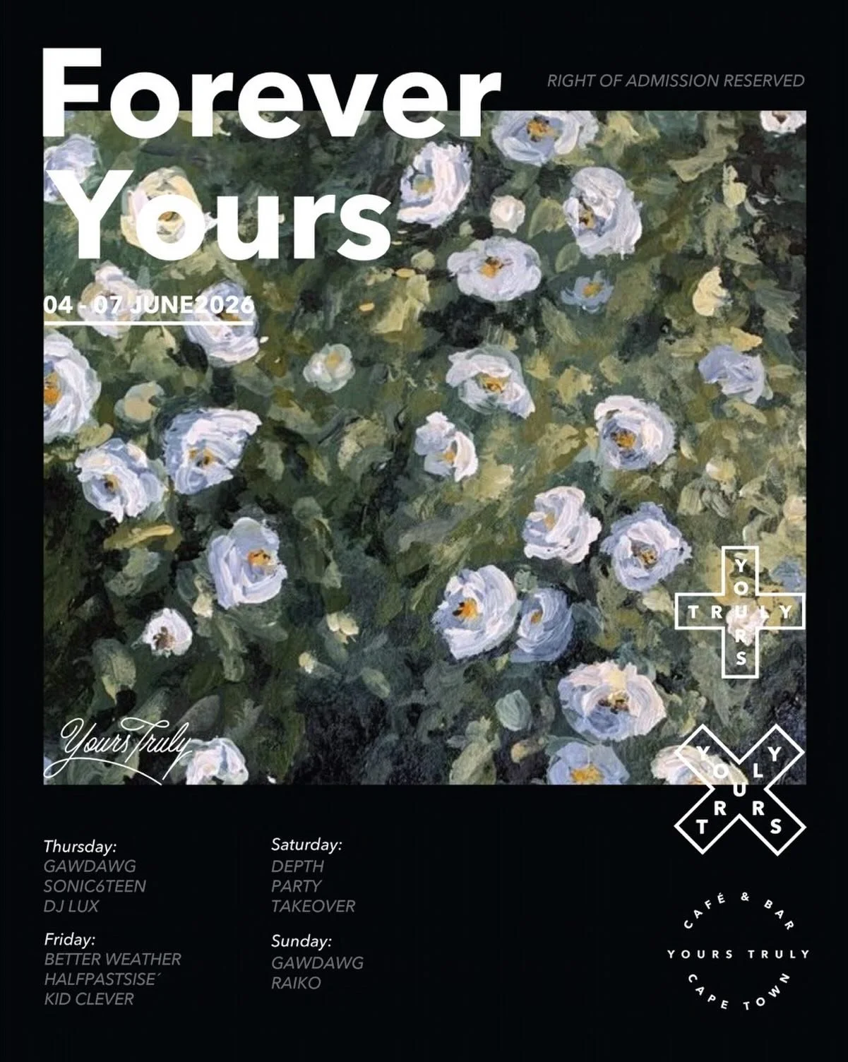 What a weekend up ahead!!! Things are going to be fun 🤩 👍🪩🪴🍺

@yourstrulycafe #yourstruly #allyours #thisisyours #sametimetomorrow @all.yours.co