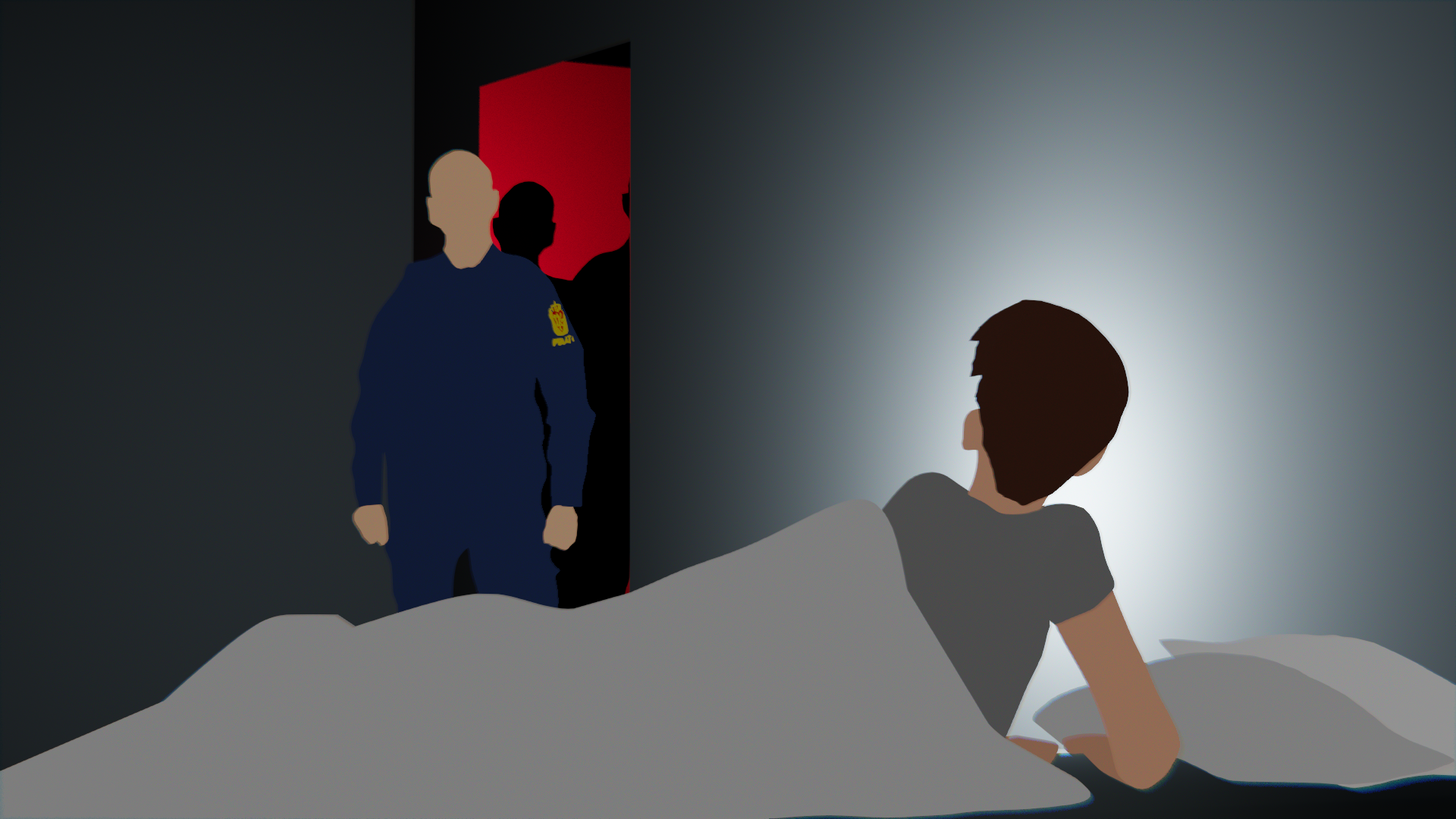 barnevern sak - gutt i senga blir hentet av politi.png