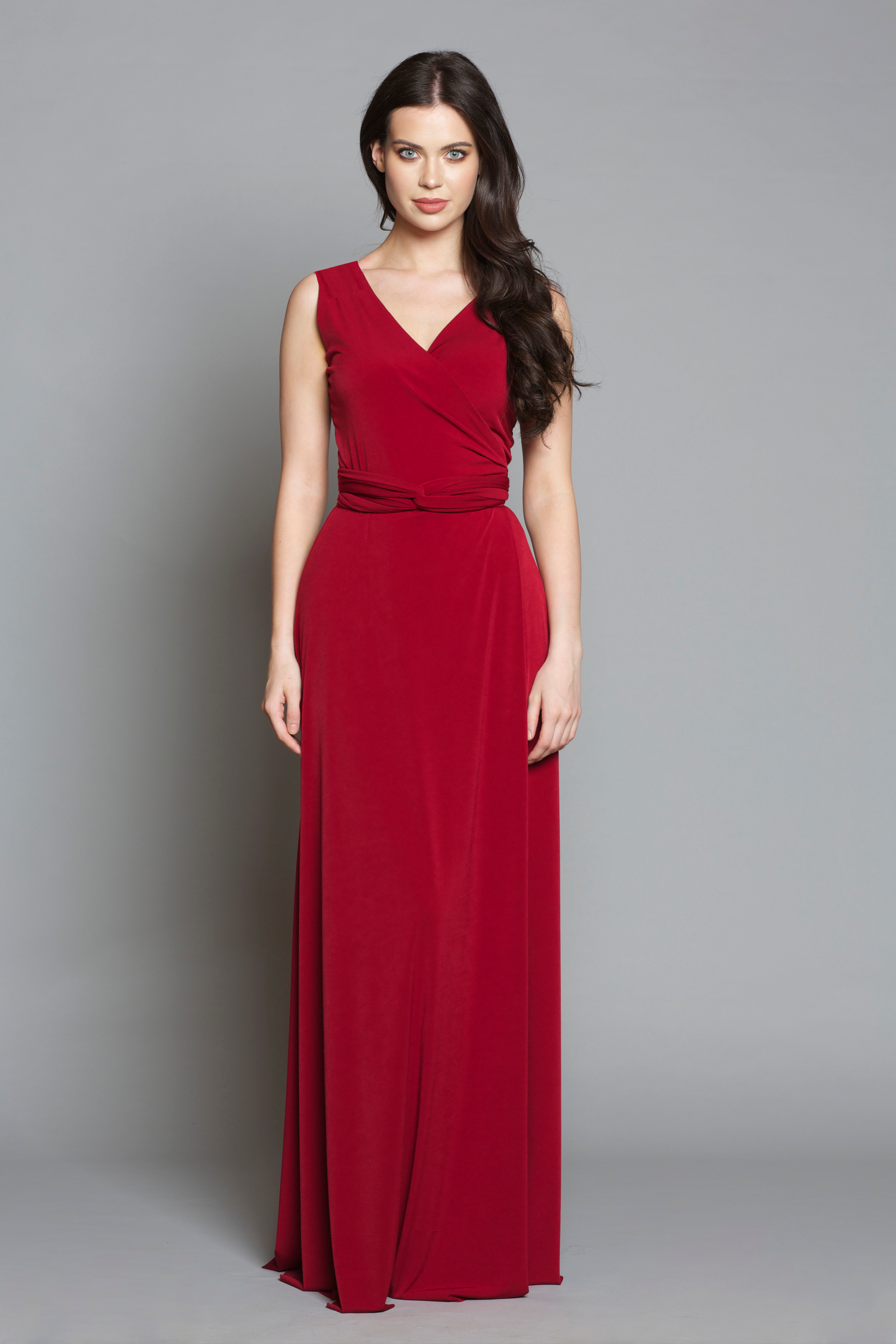 Red dresscode wrap dress with v front (1).png
