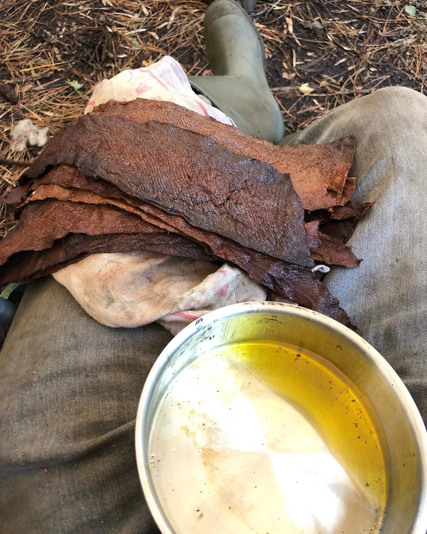 Softening and oiling the skin