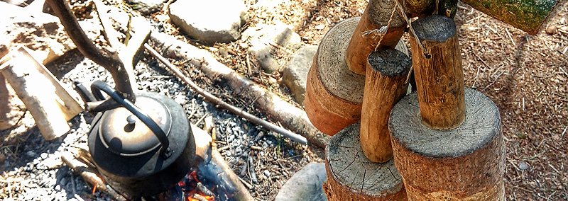 Mallets hanging by the fire