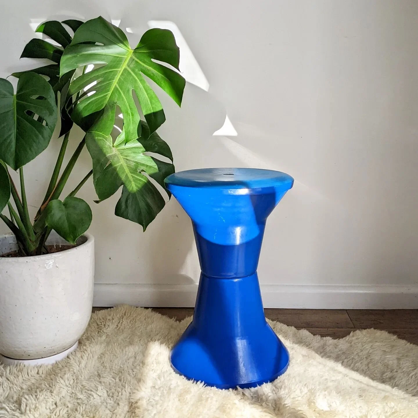 [SOLD] Stool. Drool.

Rad 1970s vintage Caroma utility stool. Vibrant cobalt blue colour. Made in Australia. Visible wear inline with age, top surface is scratched and faded, see pictures. Easily covered with a plant.

45cm H | 30cm diameter