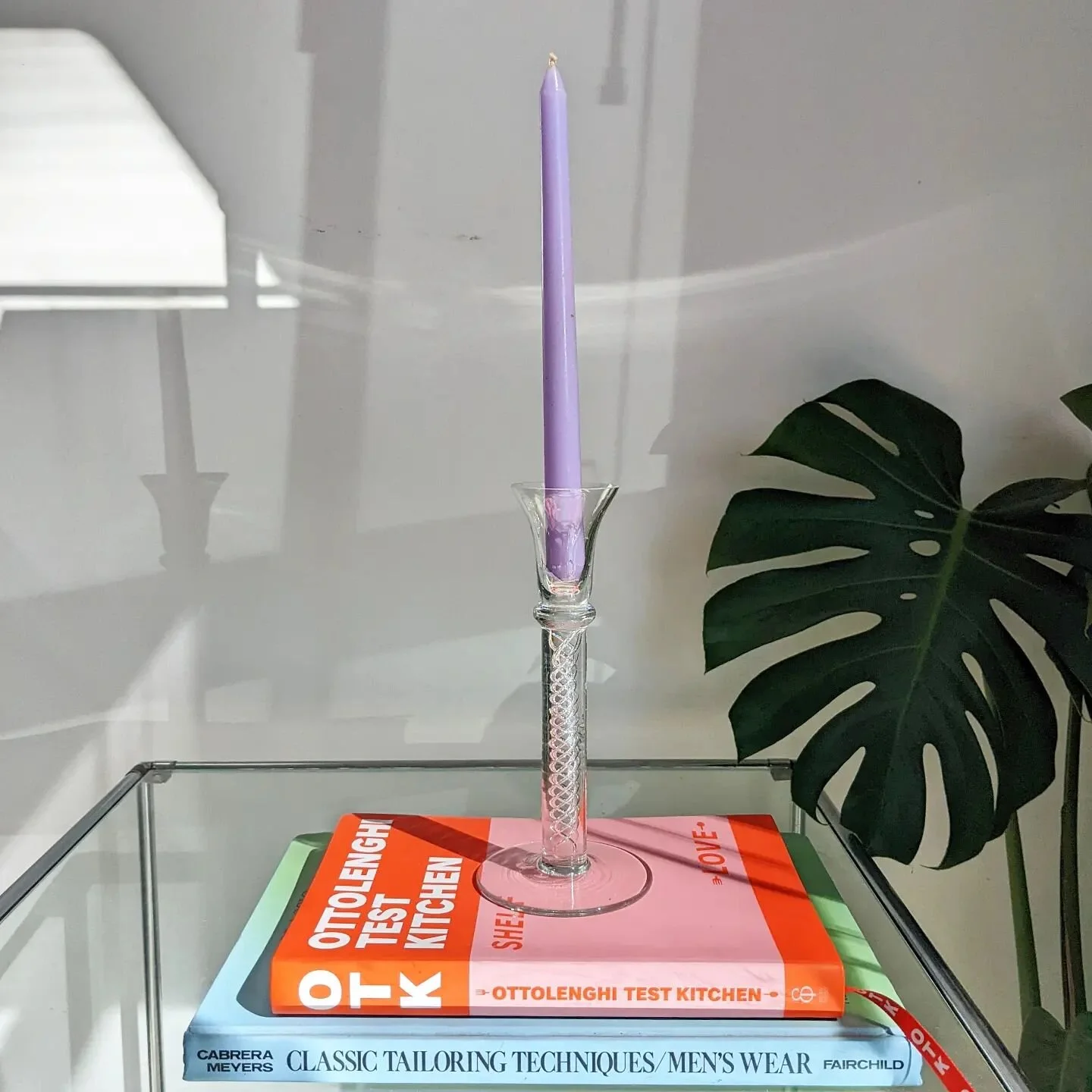 Tornado warning. 

Tornado twist stem, glass candlestick holder. Kosta Boda crystal with an air twist double spiral helix, making it doubly impressive. Perfect condition. Postage available. Candle not included. 

Say hey for $40