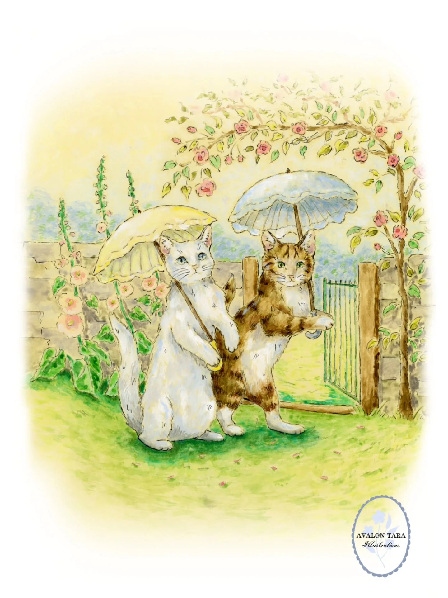 The sweet scent of flowers filled the air. There could hardly be a lovelier day for a stroll among the roses 🥀

#illustrationart #storybookworld #whimsicalillustration #natureart #childrensbookart