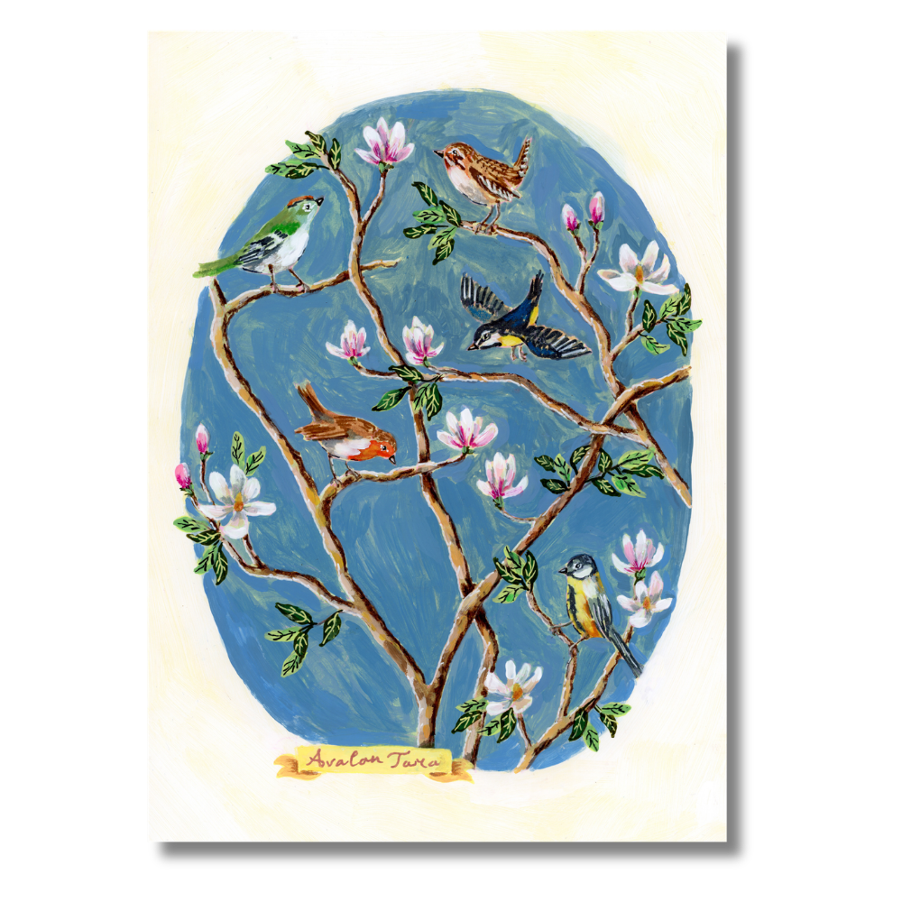 Birds and Magnolia Card