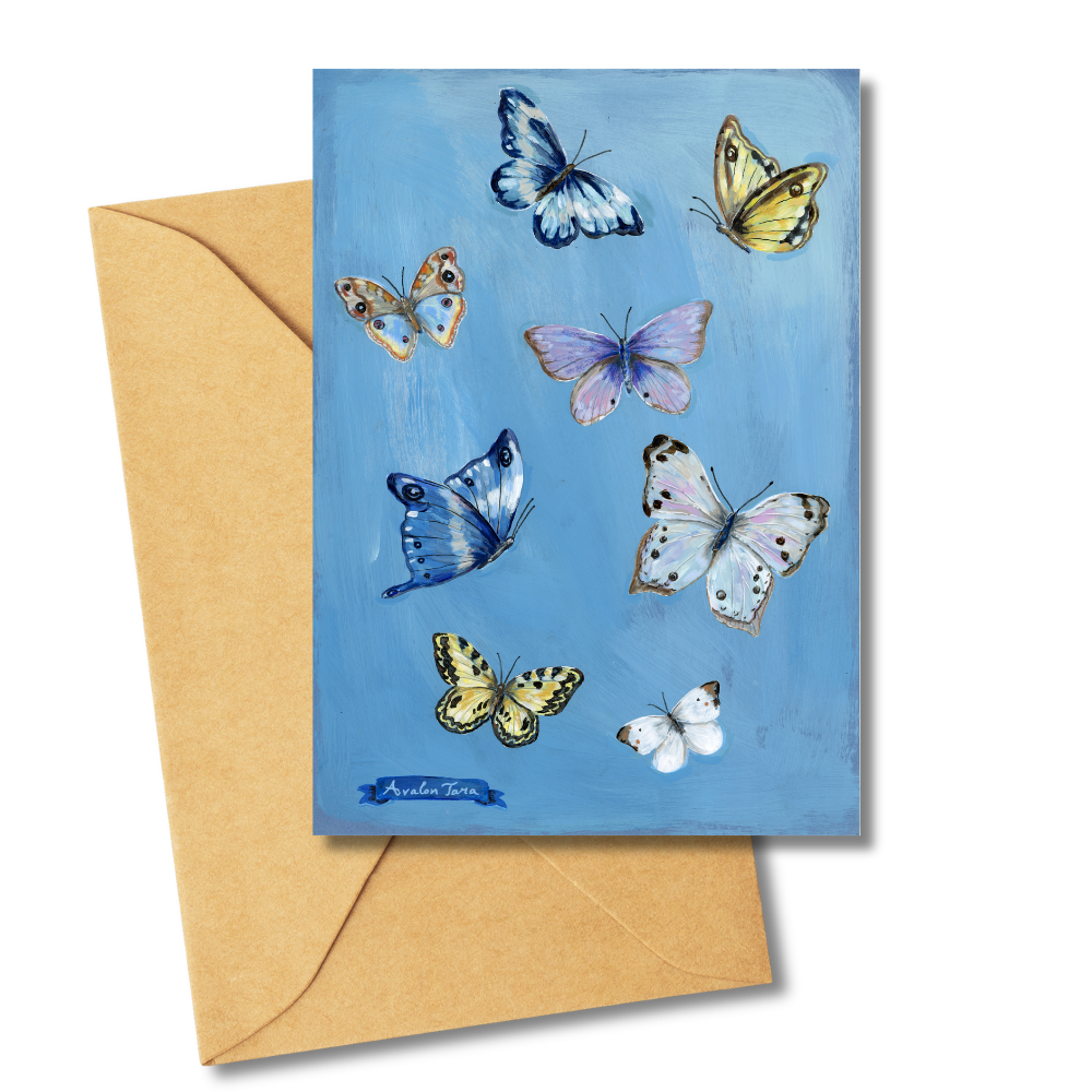 Blue Butterflies Card