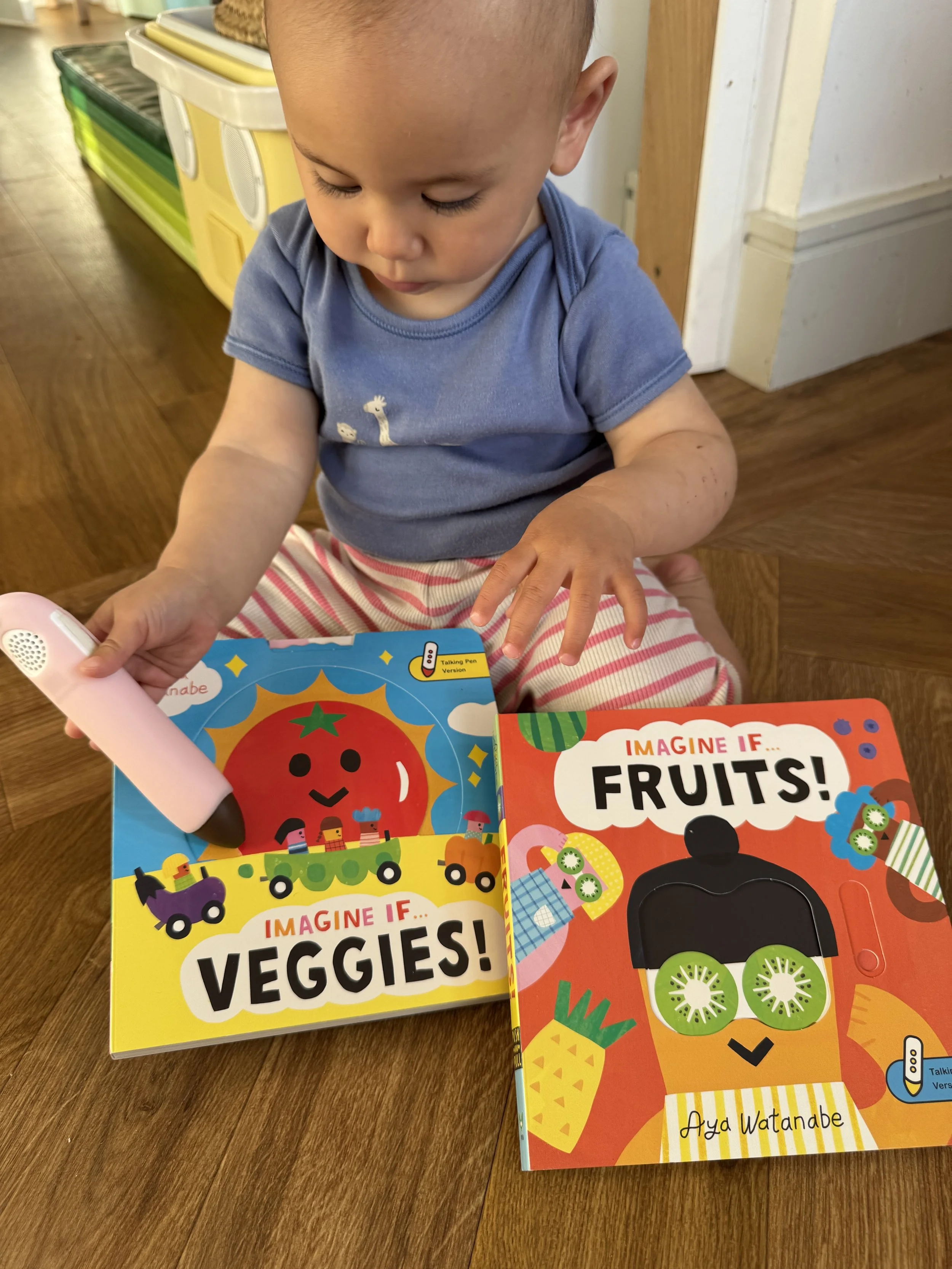 豪可愛的親子共讀~~IMAGINE IF 想像力點讀互動操作書:《 FRUITS 水果 》、《 VEGGIES 蔬菜 》|英文啟蒙 x 趣味機關 x 互動遊戲|KIDsREAD點讀筆推薦