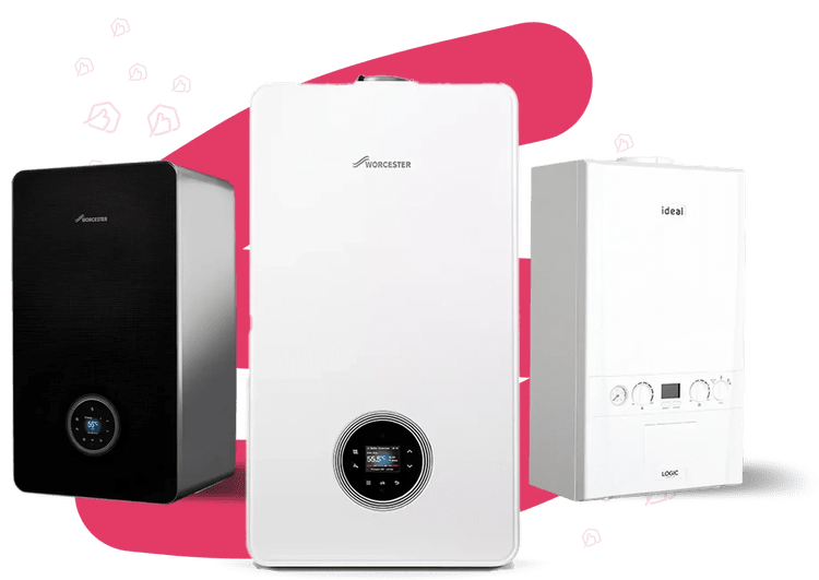 Three boilers in front of the BeSure swoosh