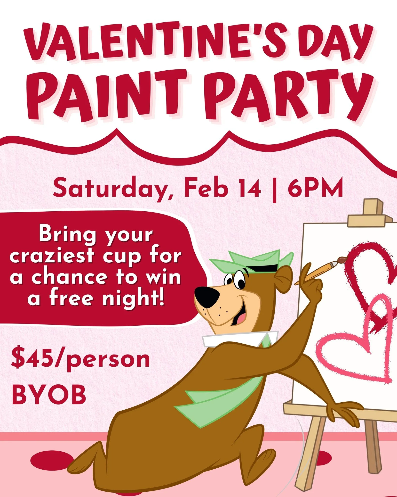 Watts Bar Lake Jellystone Park Valentine's Day Paint Party 