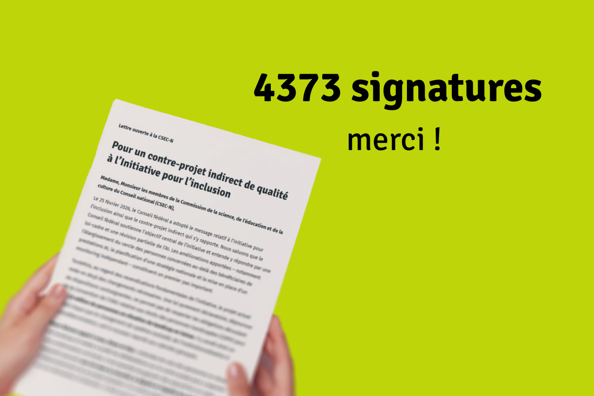 4’373 signatures en une semaine