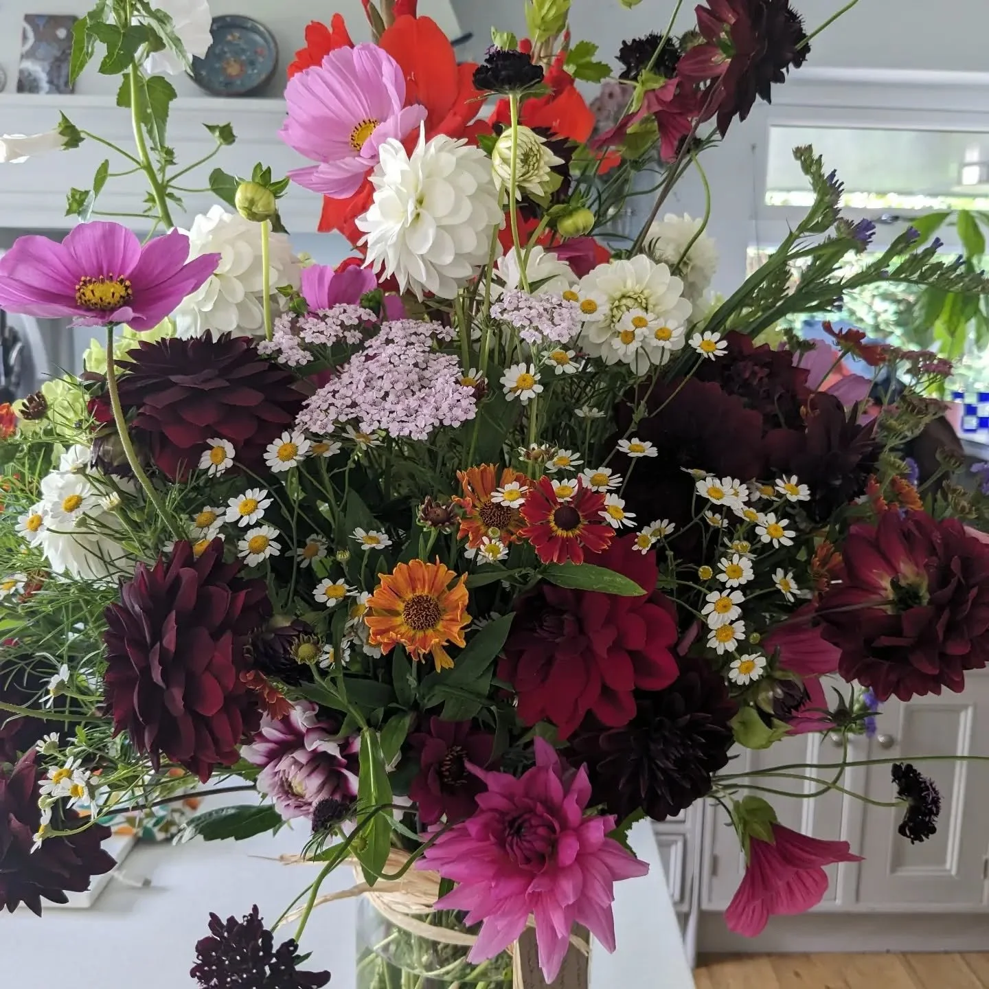 So many lovely flowers to come home to .#britishflowers #britishweddingflowers #flowersfromthefarm