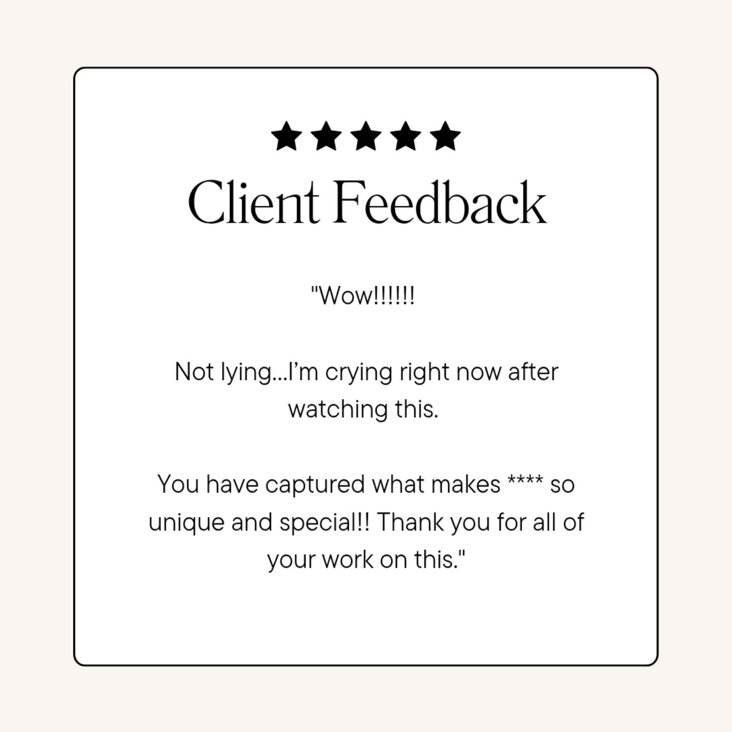 Sent off a rough cut yesterday and woke up to the best kind of response - we hit the emotion! 

When we honor and see what others have worked so hard to create, reflecting that hard work and passion back is so rewarding! 

Can't wait to bring this pr