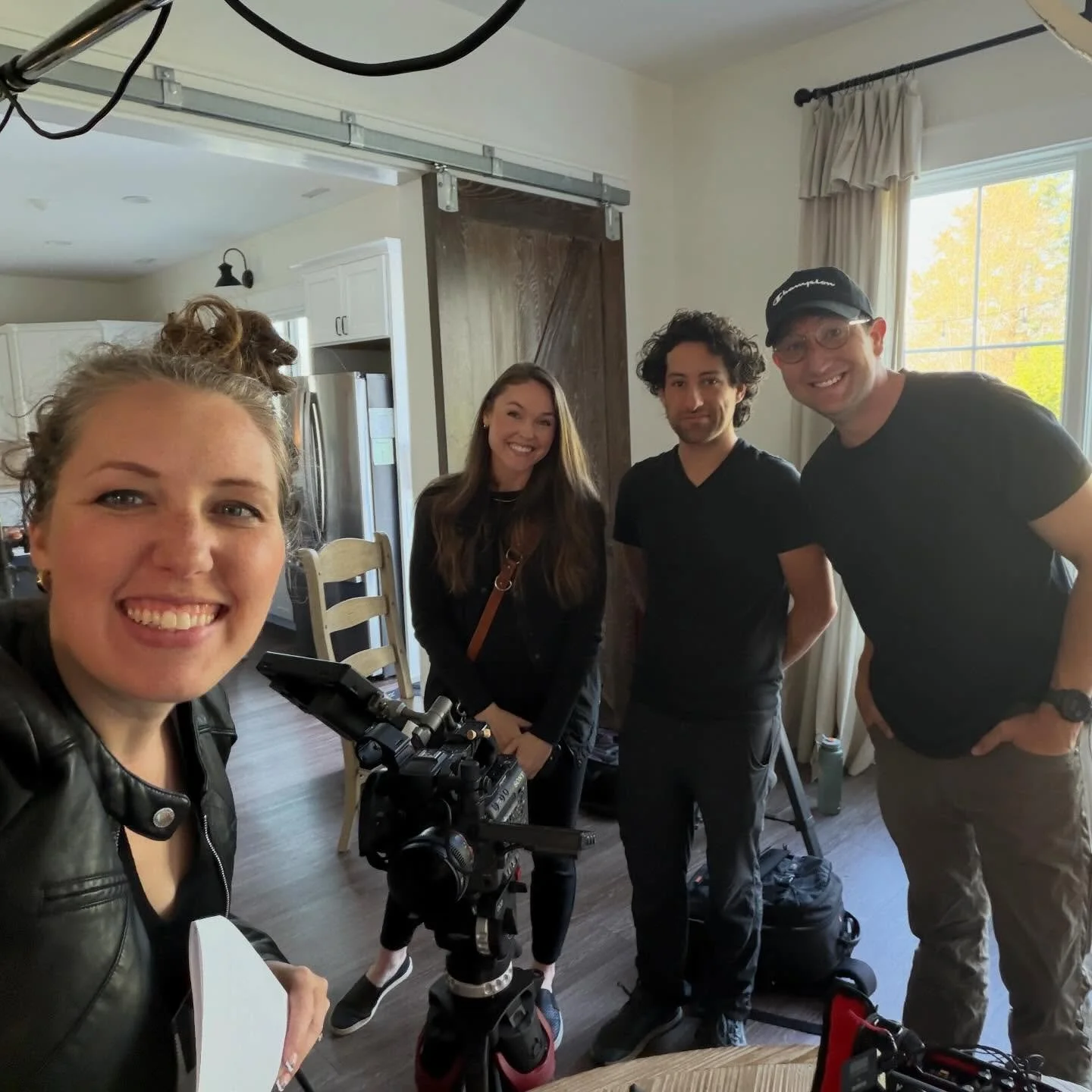 Behind the scenes for a very special project last week with a great crew! Telling stories about impact and vision and heart is our favorite! @erika.w.bentley
