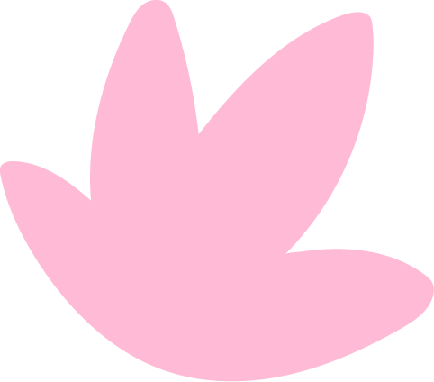 Pink abstract leaf shape on a black background.