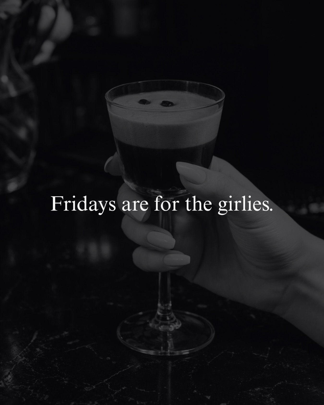 Girls Night commences at 9pm every Friday. 

🗝️ $5 Espresso Martinis until close. 

🚪 @columbusbodega