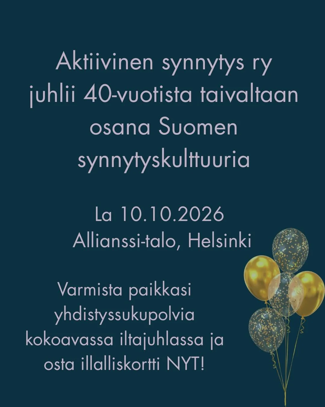 Lyhyest&auml; virsi kaunis &ndash; n&auml;it&auml; juhlia et halua missata!

Viel&auml; t&auml;n&auml;&auml;n voi illalliskortin lunastaa edullisempaan early bird -hintaan enk&auml; usko et kukaan on hintaa keskiy&ouml;ll&auml; s&auml;&auml;t&auml;m&