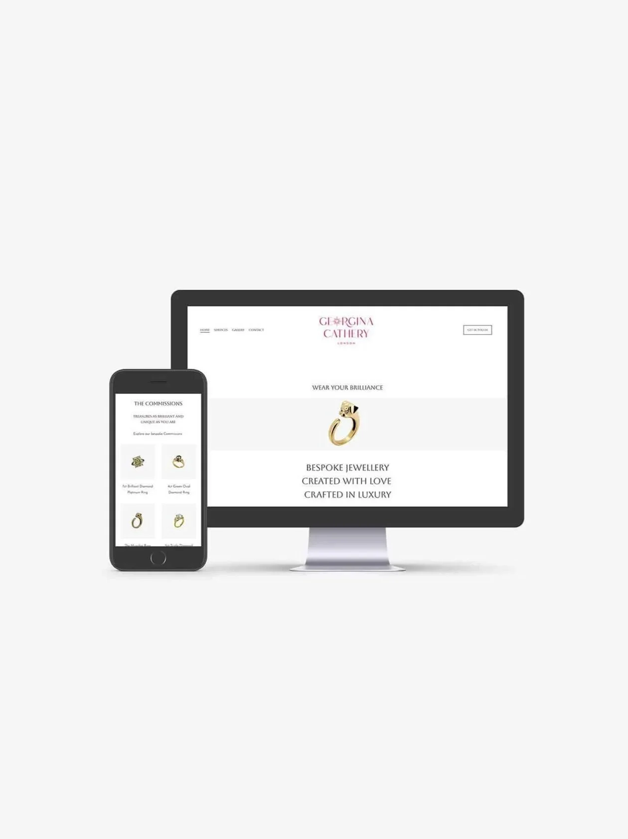 Premium brand identity and Website Design for London Jewellery Brand