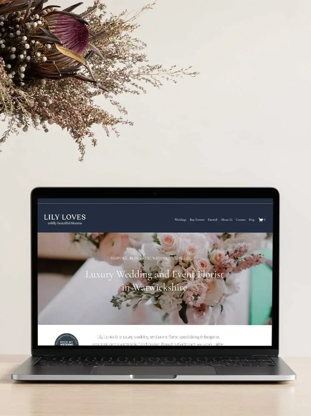 Cotswolds Website Design for Artisan Wedding Florist