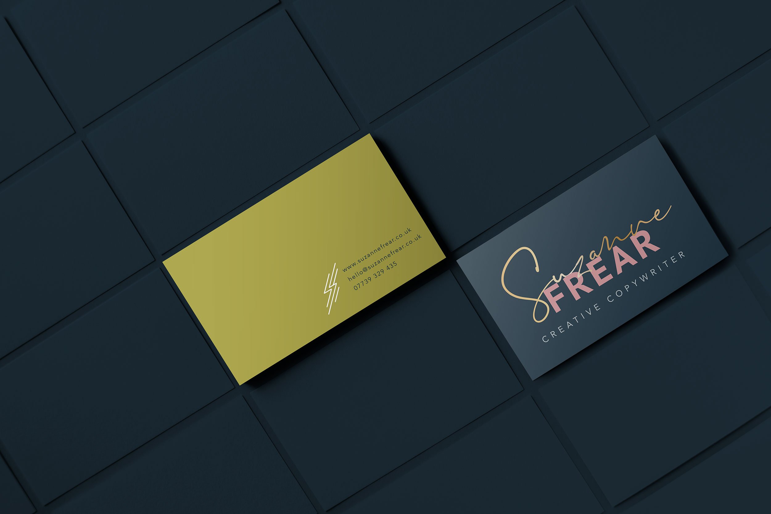 business card design for copywriter